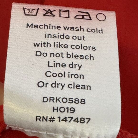 Draper James Dress Womens Medium Red Long Sleeve Fit Flare Stretch Party - Picture 10 of 10